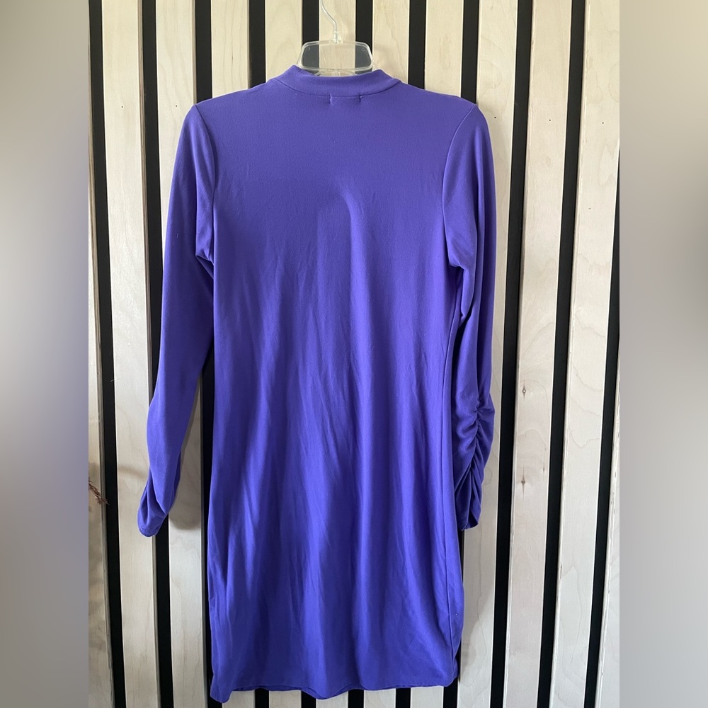 Fashion Nova Purple Turtle Neck Long Sleeve Dress - Picture 4 of 5